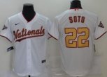 Nike Washington Nationals #22 Juan Soto White Gold Home Stitched Baseball Jersey
