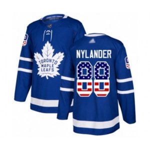 Toronto Maple Leafs #88 William Nylander Authentic Royal Blue USA Flag Fashion Hockey Jersey