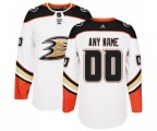 Anaheim Ducks Customized Premier White Away Hockey Jersey