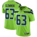 Seattle Seahawks #63 Mark Glowinski Limited Green Rush Vapor Untouchable NFL Jersey