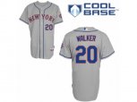New York Mets #20 Neil Walker Authentic Grey Road Cool Base MLB Jersey