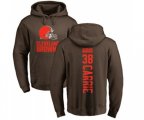 Cleveland Browns #38 T. J. Carrie Brown Backer Pullover Hoodie