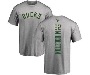 Milwaukee Bucks #22 Khris Middleton Ash Backer T-Shirt
