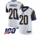 Los Angeles Rams #20 Jalen Ramsey White Vapor Untouchable Limited Player 100th Season Football Jersey