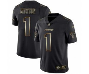 Carolina Panthers #1 Cam Newton Black Golden Edition 2019 Vapor Untouchable Limited Jersey