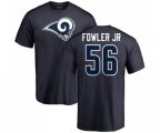 Los Angeles Rams #56 Dante Fowler Jr Navy Blue Name & Number Logo T-Shirt