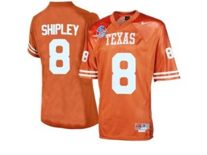 Men\'s Texas Longhorns Jordan Shipley #8 College Football Throwback Jersey - Burnt Orange