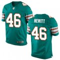Miami Dolphins #46 Neville Hewitt Elite Aqua Green Alternate NFL Jersey
