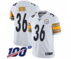 Pittsburgh Steelers #36 Jerome Bettis White Vapor Untouchable Limited Player 100th Season Football Jersey