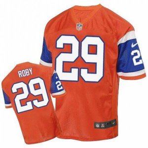 Denver Broncos #29 Bradley Roby Elite Orange Throwback NFL Jersey