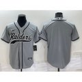 Las Vegas Raiders Blank Grey Stitched MLB Cool Base Nike Baseball Jersey