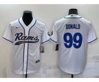 Los Angeles Rams #99 Aaron Donald White Stitched Cool Base Nike Baseball Jersey