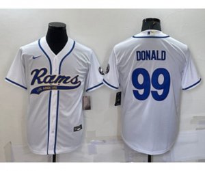 Los Angeles Rams #99 Aaron Donald White Stitched Cool Base Nike Baseball Jersey