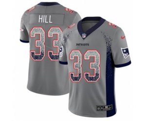 New England Patriots #33 Jeremy Hill Limited Gray Rush Drift Fashion NFL Jersey