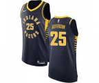 Indiana Pacers #25 Al Jefferson Authentic Navy Blue Basketball Jersey - Icon Edition