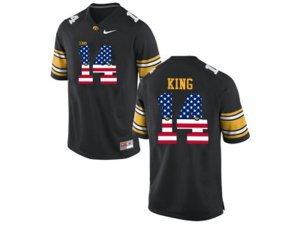2016 US Flag Fashion Men\'s Iowa Hawkeyes Desmond King #14 College Football Limited Jersey - Black
