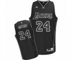 Los Angeles Lakers #24 Kobe Bryant Authentic Black White Basketball Jersey