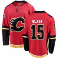 Calgary Flames #15 Tanner Glass Fanatics Branded Red Home Breakaway NHL Jersey