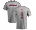 Washington Redskins #3 Dustin Hopkins Ash Backer T-Shirt