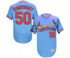 St. Louis Cardinals #50 Adam Wainwright Light Blue Flexbase Authentic Collection Cooperstown Baseball Jersey