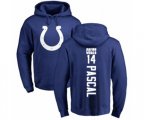 Indianapolis Colts #14 Zach Pascal Royal Blue Backer Pullover Hoodie