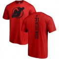 New Jersey Devils #31 Scott Wedgewood Red One Color Backer T-Shirt