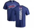 Buffalo Bills #54 Eddie Yarbrough Royal Blue Backer T-Shirt