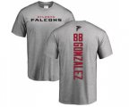 Atlanta Falcons #88 Tony Gonzalez Ash Backer T-Shirt