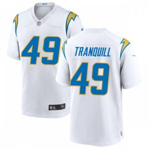 Los Angeles Chargers #49 Drue Tranquill Nike White Vapor Limited Jersey