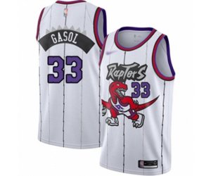 Toronto Raptors #33 Marc Gasol Swingman White Hardwood Classics Basketball Jersey