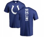 Indianapolis Colts #94 Tyquan Lewis Royal Blue Backer T-Shirt