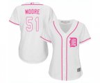 Women's Detroit Tigers #51 Matt Moore Authentic White Fashion Cool Base Baseball Jersey
