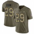 New Orleans Saints #29 John Kuhn Limited Olive Camo 2017 Salute to Service NFL Jersey
