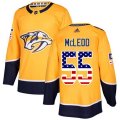 Nashville Predators #55 Cody McLeod Authentic Gold USA Flag Fashion NHL Jersey
