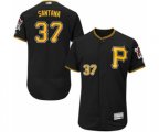 Pittsburgh Pirates Edgar Santana Black Alternate Flex Base Authentic Collection Baseball Player Jersey