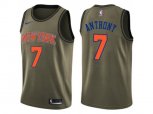 New York Knicks #7 Carmelo Anthony Green Salute to Service NBA Swingman Jersey