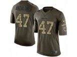 New Orleans Saints #47 Alex Anzalone Limited Green Salute to Service NFL Jersey