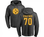 Pittsburgh Steelers #70 Ernie Stautner Ash One Color Pullover Hoodie