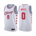 Chicago Bulls #0 Coby White Authentic White Basketball Jersey - City Edition
