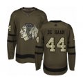 Chicago Blackhawks #44 Calvin De Haan Authentic Green Salute to Service Hockey Jersey