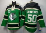 Chicago Blackhawks #50 Corey Crawford Green pullover hooded