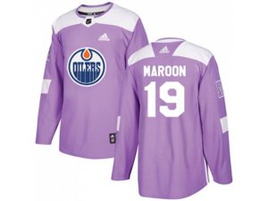 Edmonton Oilers #19 Patrick Maroon Purple Authentic Fights Cancer Stitched NHL Jersey