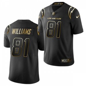 Los Angeles Chargers #81 Mike Williams Nike Black Golden Limited Jersey