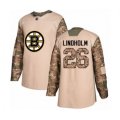 Boston Bruins #26 Par Lindholm Authentic Camo Veterans Day Practice Hockey Jersey
