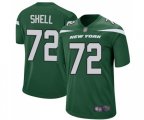 New York Jets #72 Brandon Shell Game Green Team Color Football Jersey