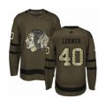 Chicago Blackhawks #40 Robin Lehner Authentic Green Salute to Service Hockey Jersey