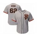 San Francisco Giants #62 Logan Webb Grey Alternate Flex Base Authentic Collection Baseball Player Jersey