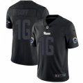Los Angeles Rams #16 Jared Goff Limited Black Rush Impact NFL Jersey