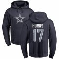 Dallas Cowboys #17 Allen Hurns Navy Blue Name & Number Logo Pullover Hoodie