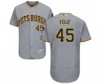 Pittsburgh Pirates Michael Feliz Grey Road Flex Base Authentic Collection Baseball Player Jersey